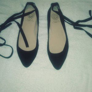 Vince Camuto Bevian Black Suede Flats